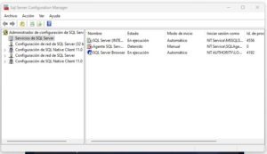 No veo el Administrador de Configuración de SQL Server en el Menú Inicio.